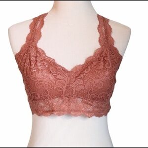 Express Lace Bralette in Rust